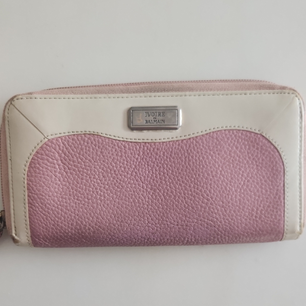 Ivoire Balmain..Pretty Pink and Cream Women's Project Wallet